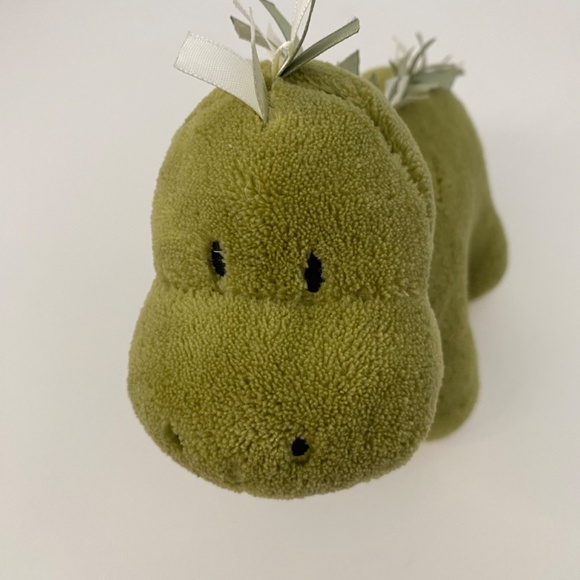 Rare Little Jellycat Green Dinosaur Plush Brontosaurus Stuffed Ribbons 11.5" - Picture 2 of 9
